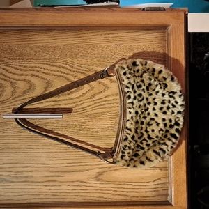 Vintage cheetah faux fur evening bag or sporty daytime companion
